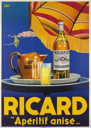 Ricard, Apéritif anisé, circa 1948