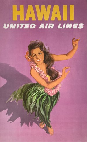 United Airlines Hawaii Poster 