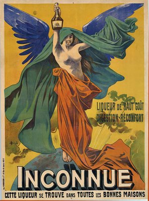 Inconue Liqueur French poster Framed