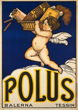 Cigares Polus, Balerna-Tessin (circa 1920), lithography on stone
