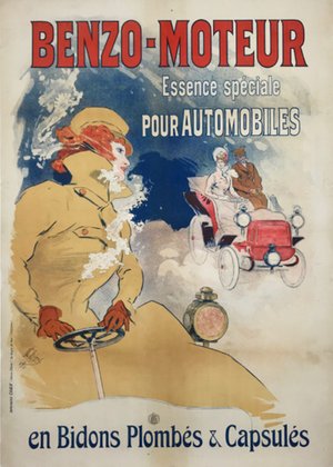 Benzo - Moteur Pour Automobiles Original 1900 French Vintage Poster 