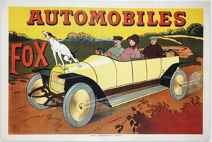 Automobiles Fox Original 1909 French Vintage Poster