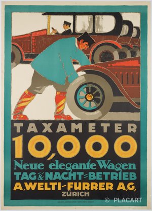 Taxi Service by Welti-Furrer, 1915