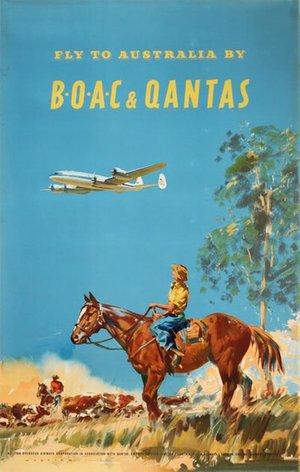 Fly to Australia by BOAC and QUANTAS