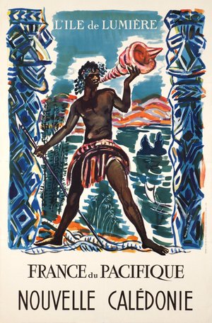 L'île de Lumière, France du Pacifique, Nouvelle-Calédonie, circa 1950, offset