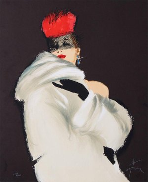 Woman in Red Hat - Signed & Numbered