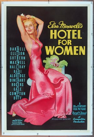 HOTEL FOR WOMEN (1939) U.S. One-Sheet (27x41) LInen Backed