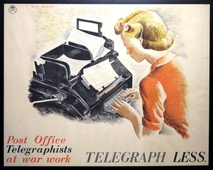 Original 1940s GPO lithograph poster by Dora Naschen (framed)