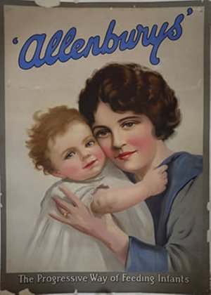 rare 1920s Allenbury's health promotion poster