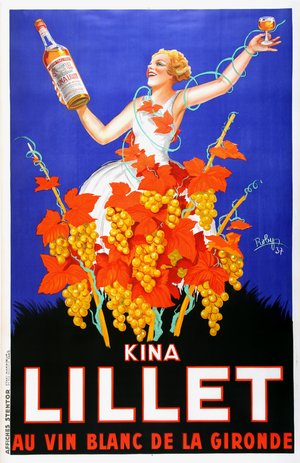 Kina Lillet 1937 Original Vintage Wine Poster