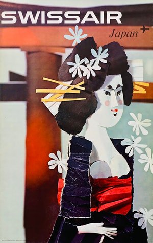 Swissair Poster - Japan