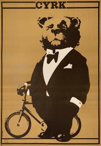 Waldemar Swierzy - Tuxedo Bear - 1974 Circus Posterjpg