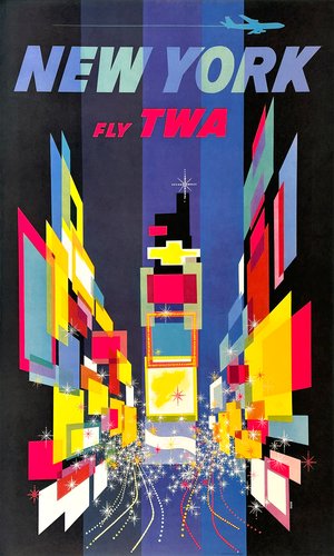 Rare TWA Times Square Poster