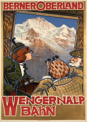 Berner Oberland, Wengernalp bahn - Wengernalp railway, circa 1910