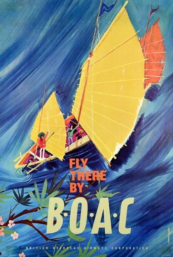 AntikBar.co.uk BOAC Asia Travel Poster