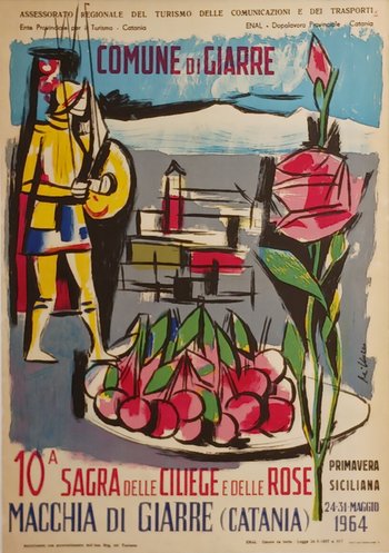 10ma sagra del ciliegio e delle rose Giarre Catania 1964 1 F telato