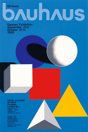 bauhaus - 50 Years - German Exhibition, London 1968 (silk screen print)