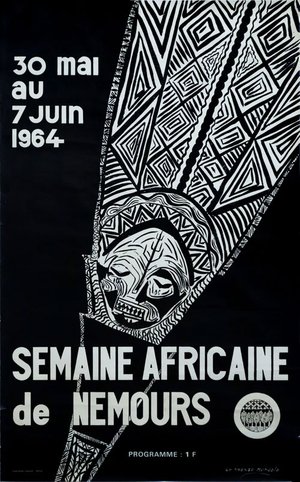 1964 French Event Poster, Semaine Africaine de Nemours Regular price