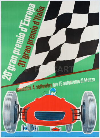 Original Racing Poster Max Huber Formula 1 Grand Prix Monza 1960