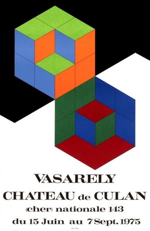 Vasarely - Chateau de Culan, 1975