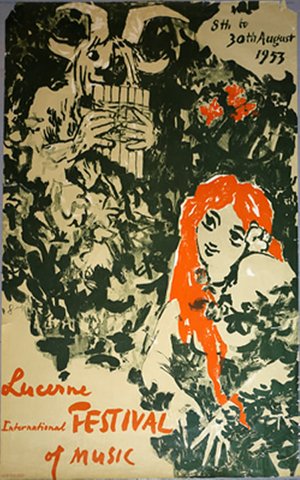 original 1953 Lucerne Music Festival poster