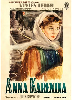 ANNA KARENINA (1948) Italian Four-Foglio Poster  79x55 inches  Linen-backed