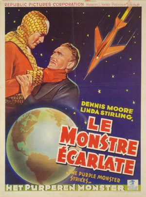 CL200-36-“Le Monstre Ecarlate” [Movie Serial] 1945. Colour process lithograph, 47.2 x 36.4cm. 
