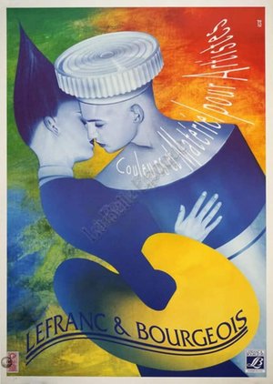 French Modern Art Supplies Poster for ‘Lefranc & Bourgeois’ by Somm, 1998