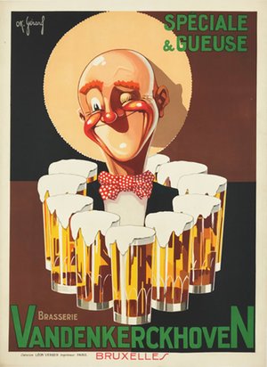 Brasserie Vandenkerckhoven Original 1928 Belgium Beer Advertisement.