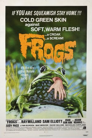Frogs 1-Sheet Poster Original 1972 Vintage American Theatrical Use Cinema Movie House Advertisement.
