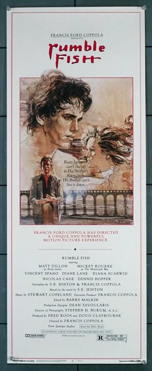 RUMBLE FISH (1983)  U.S.  14X36  unfolded  very fine  d. Francis Ford Coppola