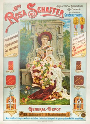 Austrian Art Nouveau Vintage Cosmetics Poster ‘Rosa Schaffer’ 1908