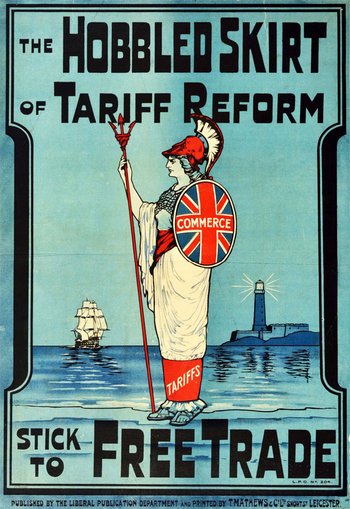 AntikBar Original Vintage Posters Liberal Party Tariff Reform 1900s