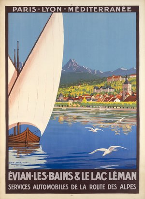 Evian Les Bains & Le Lac Léman (Lake Geneva), 1922