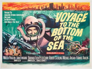 Voyage to the Bottom of the Sea 1961 UK Quad Film Poster