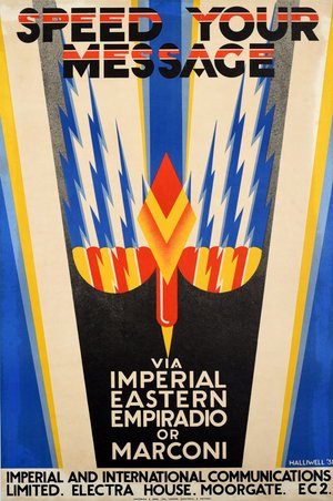 Speed Your Message via Imperial Eastern Empiradio or Marconi (1941)