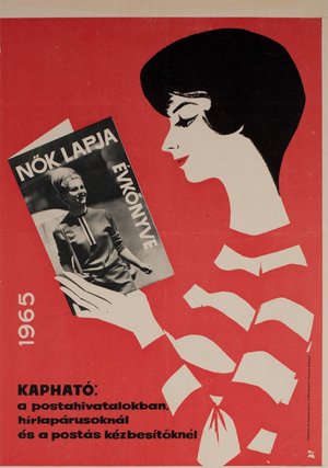Hungarian 1965 Womens' Newpaper YEarbook Advertising Poster