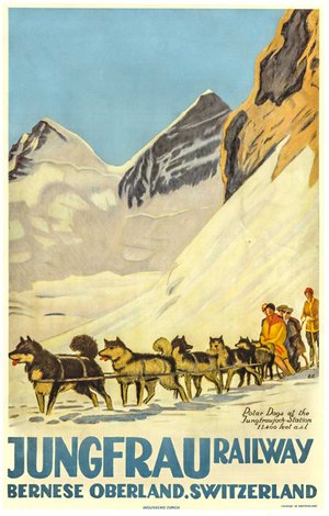 Jungfrau Railway Bernese Oberland Switzerland Dog Sled