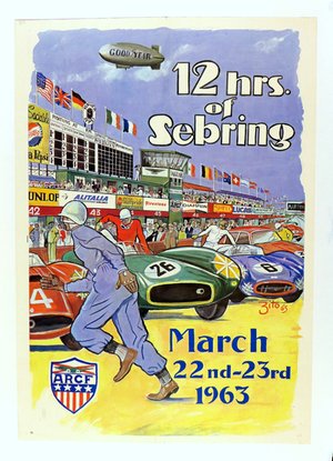 1963 Sebring 12 Hours event poster