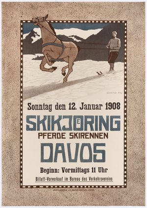 Skikjöring Davos – 1908