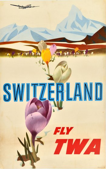 AntikBar Original Vintage Posters Switzerland By TWA Poster David Klein