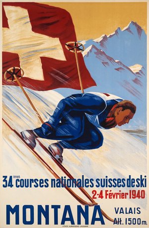 Montana, Valais, 34ème courses nationales suisses de ski (1940)