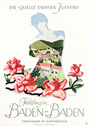 Spring in Baden-Baden - thermal baths in the Black Forest