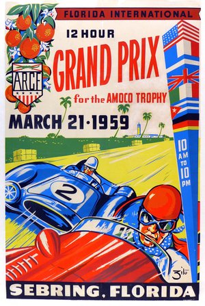 1959 Sebring race event poster