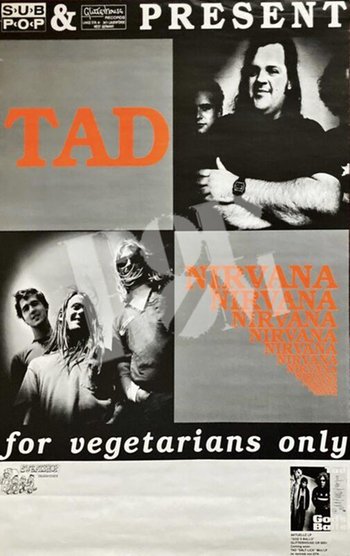 Nirvana-First-German-Tour-Tad-Concert-Poster-Konzert-Plakat-1989