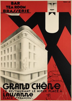 Restaurant Grand Chêne, Lausanne, ca 1930