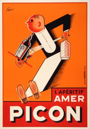 Original Amer Picon Liquor Poster