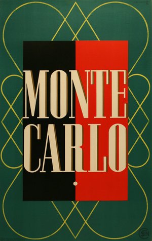 Original Monte Carlo Casino Travel Poster