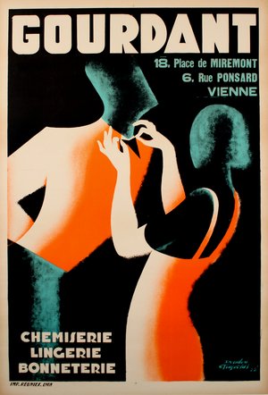 Original Vintage Gourdant Fashion Poster